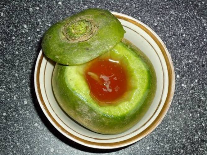 зеленая редька с медом 